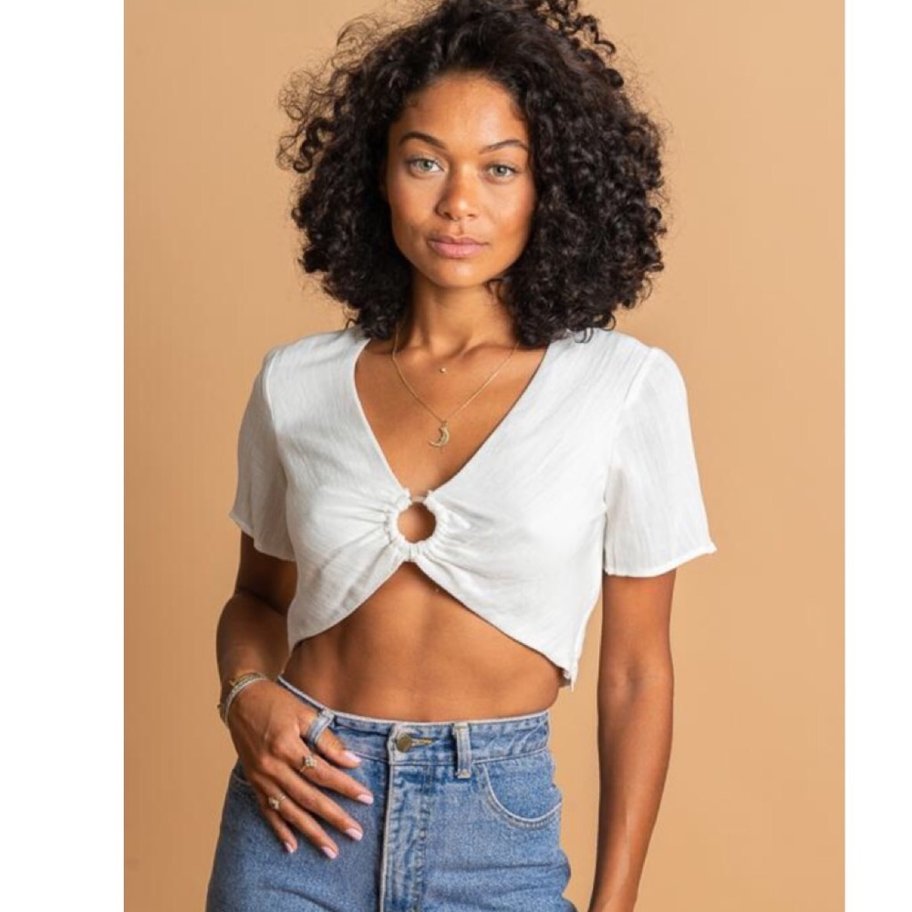 White crop top